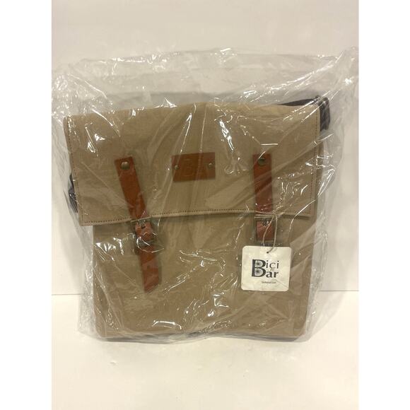 Bici By Bar | Messenger Duffle Bag | Overnight Travel Carry‎ On Bag | NWT | Tan - Picture 8 of 13